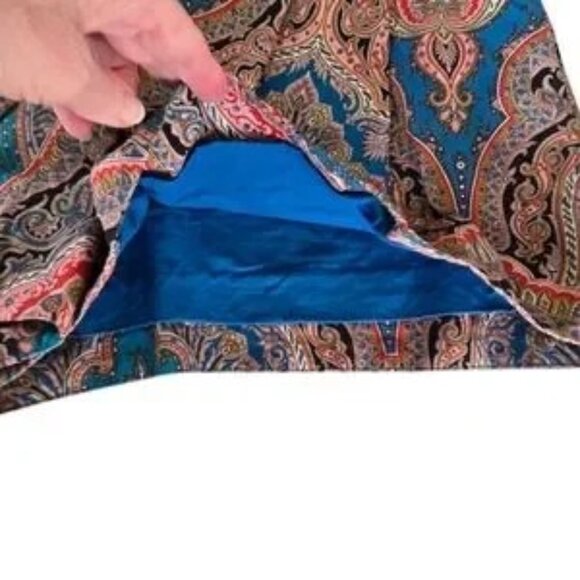 J. Crew Shorts Skort Size 6 Ratti Mediterranean Blue Multi Paisley Like New - Picture 4 of 7